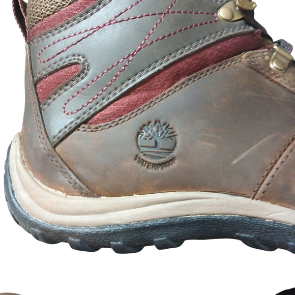 Timberland Norwood Mid Hiking Boot Distressed Brown Waterproof Leather size 10 - Picture 6 of 12